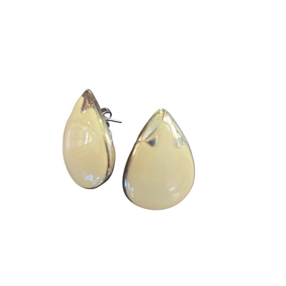 Vintage 80's/90's gold tone teardrop‎ earrings